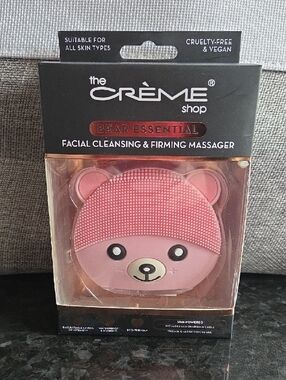 the CRÈME Shop Bear Essential Pink Facial Cleansing & Firming Massager NWT